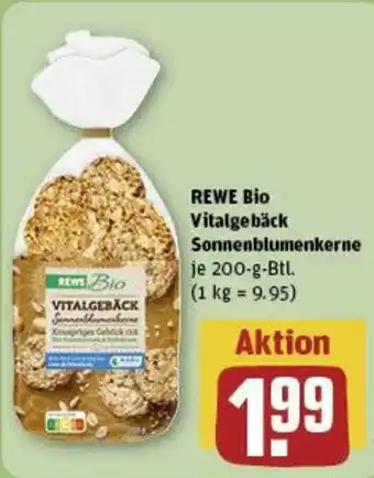 REWE REWE Bio Vitalgebäck Sonnenblumenkerne 200 g Btl. Angebot