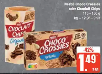 Edeka Frischemarkt Nestlé Choco Crossies oder Choclait Chips 115-150 g Angebot