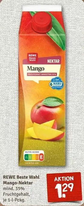 nahkauf REWE Beste Wahl Mango-Nektar 1-l-Pckg. Angebot