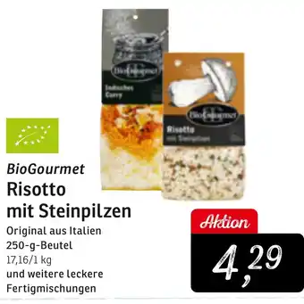 KONSUM BioGourmet Risotto mit Steinpilzen 250 g Beutel Angebot