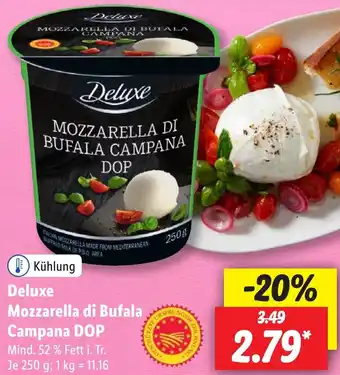 Lidl Deluxe Mozzarella di Bufala Campana DOP 250 g Angebot