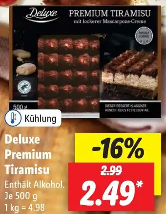 Lidl Deluxe Premium Tiramisu 500 g Angebot