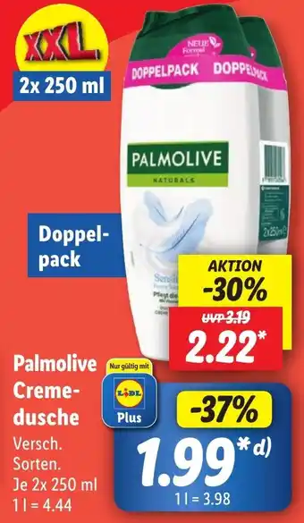 Lidl Palmolive Cremedusche 2x250 ml Angebot