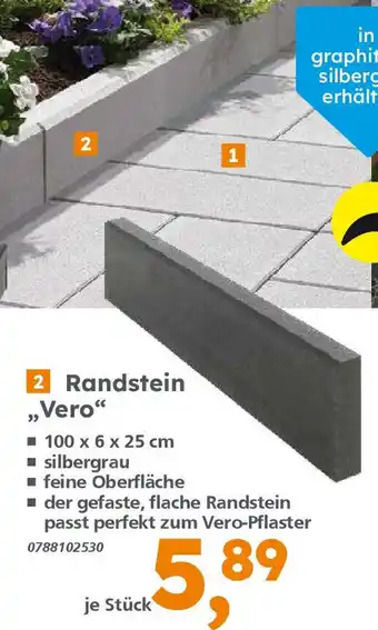 Globus Baumarkt 2 Randstein "Vero" Angebot