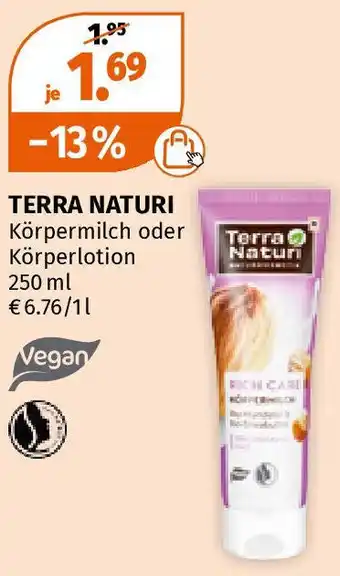 Müller TERRA NATURI Körpermilch oder Körperlotion 250 ml Angebot