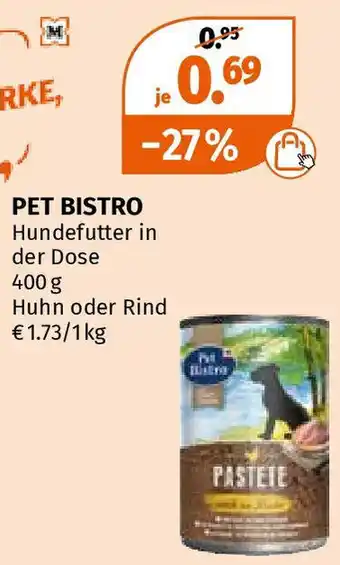 Müller PET BISTRO Hundefutter 400 g Angebot