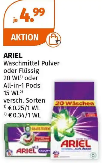 Müller ARIEL Waschmittel Pulver oder Flüssig Angebot