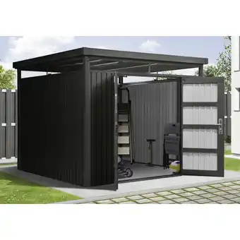 Hagebau Mr. GARDENER Systemhaus, BxT: 260 x 260 cm, Stahl, Doppeltür - grau Angebot