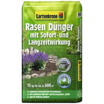 Hagebau Gartenkrone Rasendünger, 15 kg, für 600 m², schützt vor Nährstoffmangel Angebot