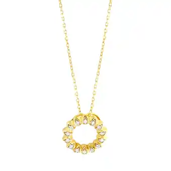 Netto Marken-Discount Diamonds by Ellen K. Anhänger mit Kette 375 Gold gelb zweifarbig Diamant 0,10ct Angebot