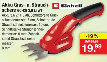 Zimmermann Einhell Akku Gras u. Strauchschere GC-CG 3,6 Li WT Angebot