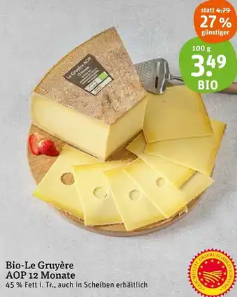 basic Bio-Le Gruyère AOP 12 Monate 100 g Angebot