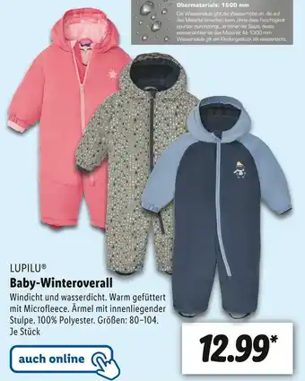 Lidl Lupilu baby-winteroverall Angebot