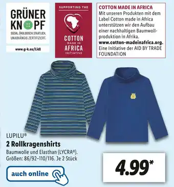 Lidl Lupilu 2 rollkragenshirts Angebot