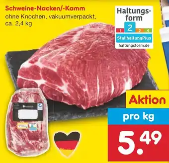 Netto Marken-Discount Schweine Nacken/Kamm ca. 2,4 kg Angebot