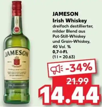 Kaufland JAMESON Irish Whiskey 0,7 L-Fl. Angebot