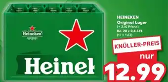 Kaufland HEINEKEN Original Lager Ka. 20 x 0,4-L-FI Angebot