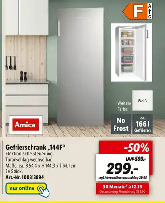 Lidl Amica gefrierschrank „144f“ Angebot