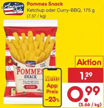 Netto Marken-Discount American Style Pommes Snack 175 g Angebot