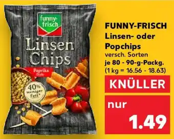 Kaufland FUNNY-FRISCH Linsen oder Popchips 80-90 g Packg. Angebot