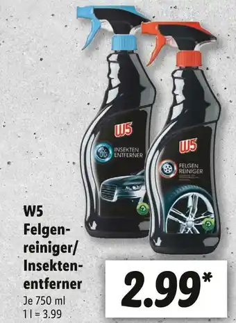 Lidl W5 felgenreiniger oder insektenentferner Angebot