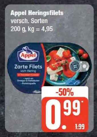 Edeka Appel Heringsfilets versch. Sorten 200g Angebot