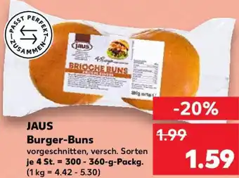 Kaufland JAUS Burger-Buns 300-360 g Packg. Angebot