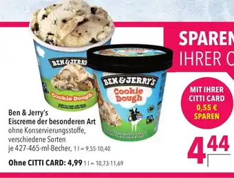 CITTI Markt Ben & Jerry's Eiscreme der besonderen Art 427-465ml Angebot