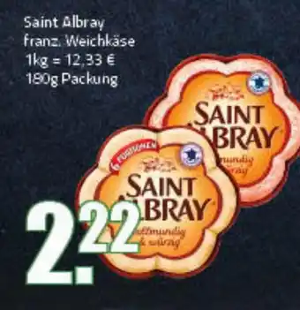 Ihr Frischmarkt Saint Albray franz. Weichkäse 180g Packung Angebot