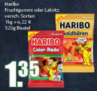 Ihr Frischmarkt Haribo Fruchtgummi oder Lakritz, versch. Sorten 320g Beutel Angebot