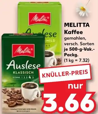 Kaufland MELITTA Kaffee 500 g Vak. Packg. Angebot