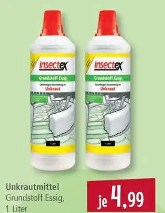 Pfennigpfeiffer insectex Unkrautmittel Grundstoff Essig, 1 Liter Angebot