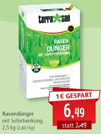 Pfennigpfeiffer terrasan Rasendünger mit Sofortwirkung, 2,5 kg Angebot