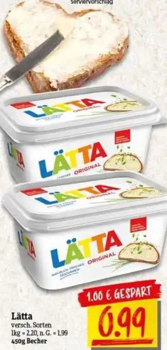 NP Discount Lätta versch. Sorten 450g Becher Angebot