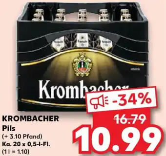 Kaufland KROMBACHER Pils Ka. 20x0,5 L-Fl. Angebot