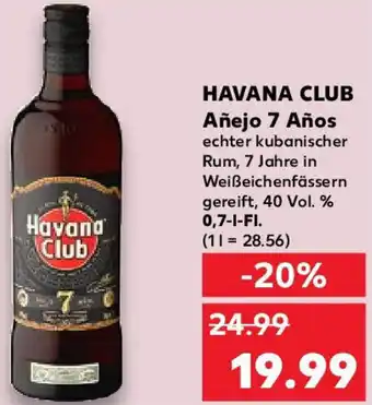 Kaufland HAVANA CLUB Añejo 7 Años 0,7 L-Fl. Angebot