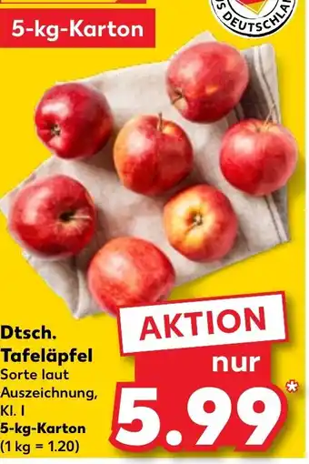 Kaufland Dtsch. Tafeläpfel 5-kg-Karton Angebot