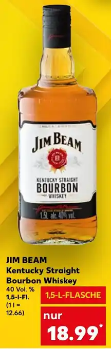 Kaufland JIM BEAM Kentucky Straight Bourbon Whiskey 1,5 l kl. Angebot