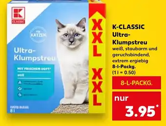 Kaufland K-CLASSIC Ultra-Klumpstreu 8 l Packg. Angebot