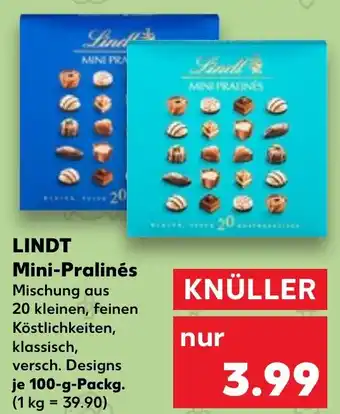 Kaufland LINDT Mini-Pralinés Mischung 100-g-Packg. Angebot