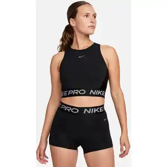 Intersport NIKE Damen Shirt W NP DF CROP TANK SHINE BLACK/METALLIC SILVER L Angebot