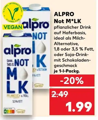 Kaufland ALPRO Not M LK pflanzlicher Drink 1 l Packg. Angebot