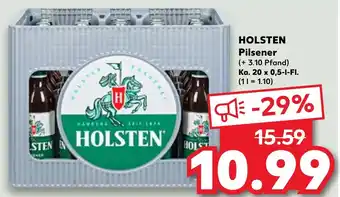 Kaufland HOLSTEN Pilsener Ka. 20x0,5 L-Fl. Angebot