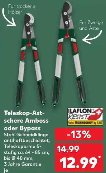 Kaufland Parkside Teleskop-Astschere Amboss oder Bypass Angebot