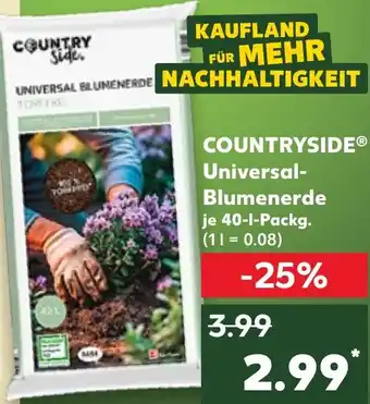 Kaufland COUNTRYSIDE Universal Blumenerde 40 L Packg. Angebot