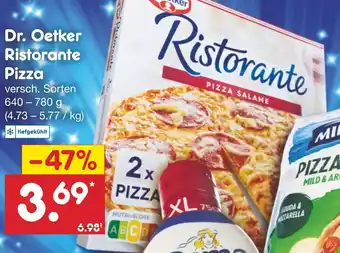 Netto Marken-Discount Dr. Oetker Ristorante Pizza 640-780 g Angebot