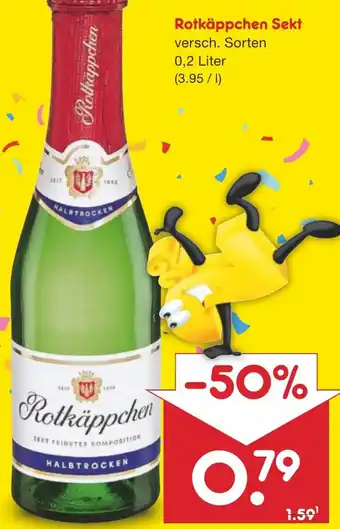 Netto Marken-Discount Rotkäppchen Sekt 0,2 Liter Angebot