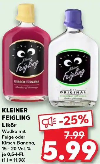 Kaufland KLEINER FEIGLING Likör 0,5 L-Fl. Angebot