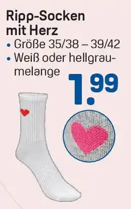 Rossmann Ripp-Socken mit Herz Angebot