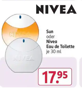 Rossmann NIVEA Sun oder Nivea Eau de Toilette 30 ml Angebot